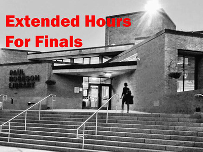 Extended Hours at Robeson Library for Finals