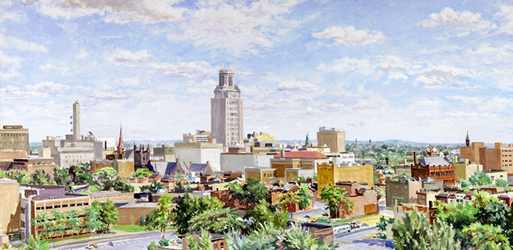 View of Camden skyline from the Stedman Gallery Collection