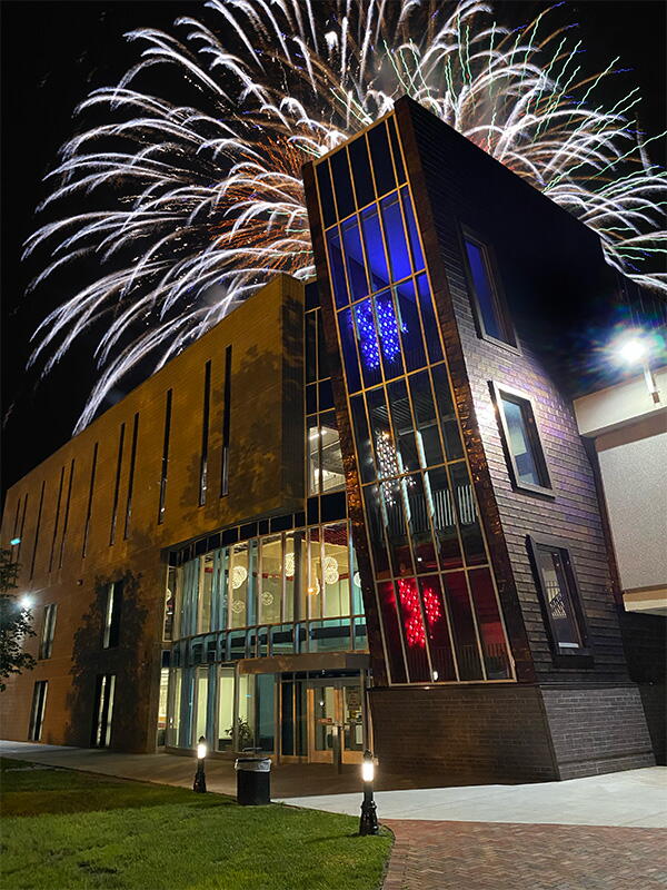 Dana Library Fireworks