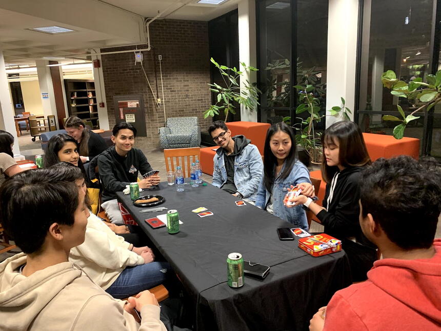 game and puzzle night at Robeson Library