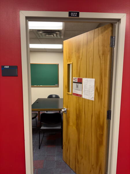 Doorway to Room 022