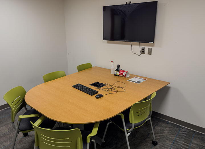 Interior View of Robeson Study Room 255, Highlighting Display