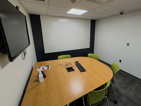 Interior View of Robeson Study Room 255, Highlighting Working Space and White Board