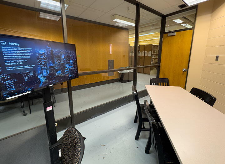 Interior View of Robeson Study Room L14, Highlighting Display