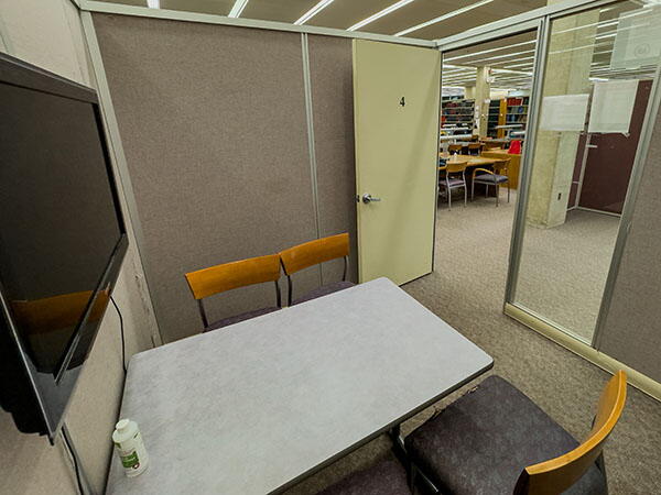 Interior View of Smith Study Room 4, Highlighting Table Space