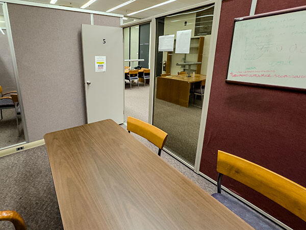 Interior View of Smith Study Room 5, Highlighting Table Space