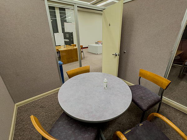 Interior View of Smith Study Room 6, Highlighting Table Space