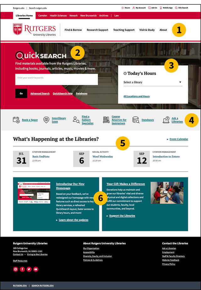 Introducing The New Libraries Homepage | Rutgers University Libraries